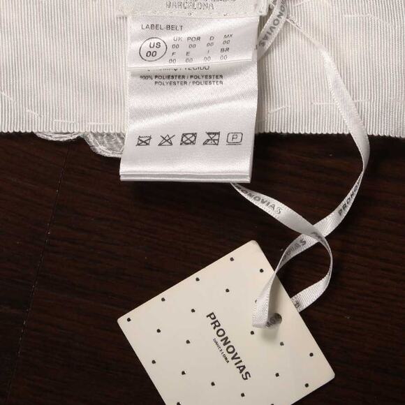 PRONOVIAS Bridal Sash Belt Diamond White Embellished Wedding Formal DORADO
